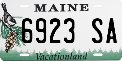 ME license plate 6923SA