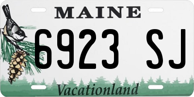 ME license plate 6923SJ