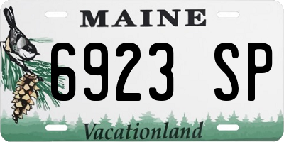 ME license plate 6923SP