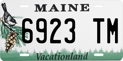 ME license plate 6923TM