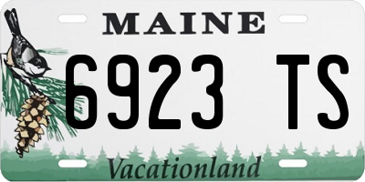 ME license plate 6923TS