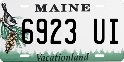 ME license plate 6923UI