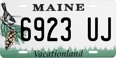 ME license plate 6923UJ