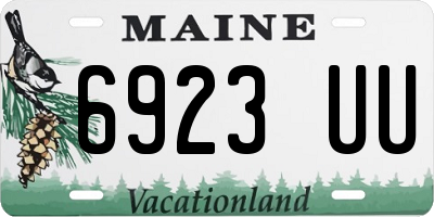 ME license plate 6923UU