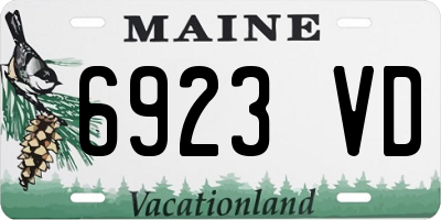 ME license plate 6923VD