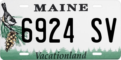 ME license plate 6924SV