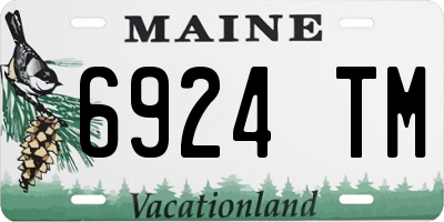 ME license plate 6924TM