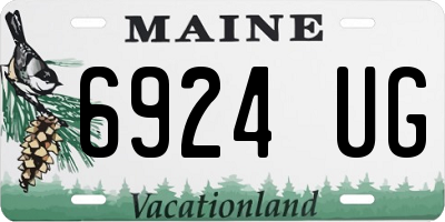 ME license plate 6924UG