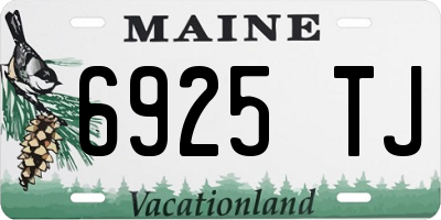 ME license plate 6925TJ