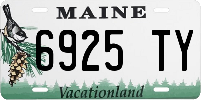 ME license plate 6925TY