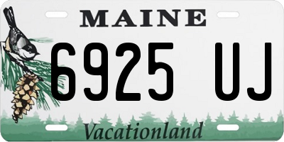 ME license plate 6925UJ