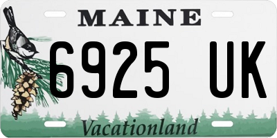 ME license plate 6925UK
