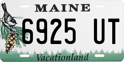 ME license plate 6925UT