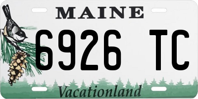 ME license plate 6926TC