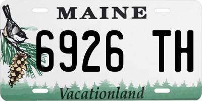 ME license plate 6926TH