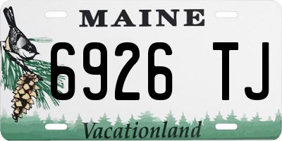 ME license plate 6926TJ