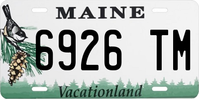 ME license plate 6926TM