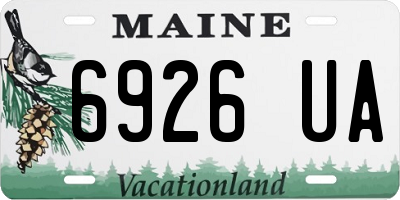ME license plate 6926UA