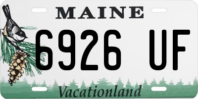 ME license plate 6926UF