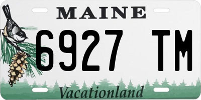 ME license plate 6927TM