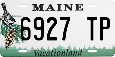 ME license plate 6927TP