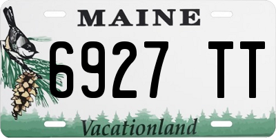 ME license plate 6927TT