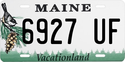 ME license plate 6927UF