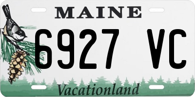 ME license plate 6927VC