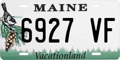 ME license plate 6927VF
