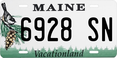 ME license plate 6928SN
