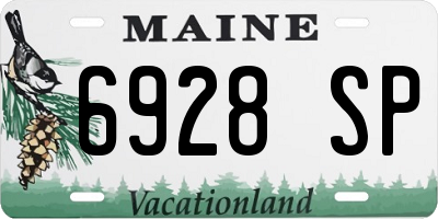 ME license plate 6928SP