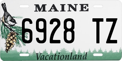 ME license plate 6928TZ
