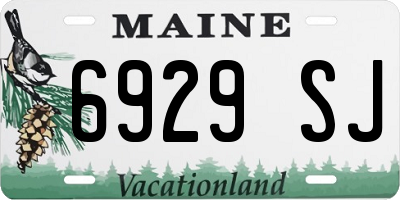 ME license plate 6929SJ