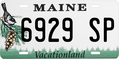 ME license plate 6929SP