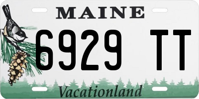 ME license plate 6929TT