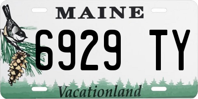 ME license plate 6929TY