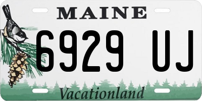 ME license plate 6929UJ