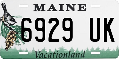 ME license plate 6929UK