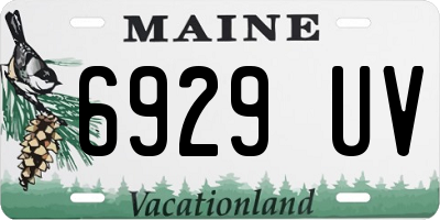 ME license plate 6929UV