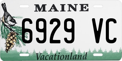 ME license plate 6929VC