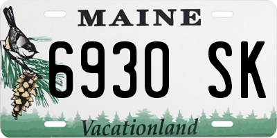ME license plate 6930SK