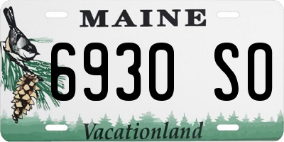 ME license plate 6930SO