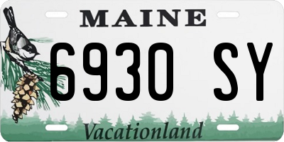 ME license plate 6930SY