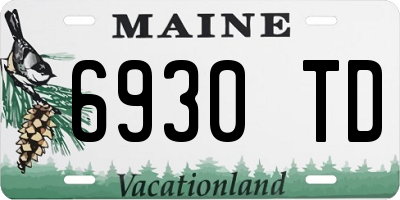 ME license plate 6930TD
