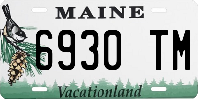 ME license plate 6930TM