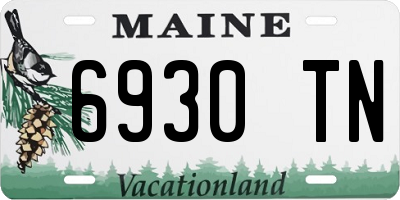 ME license plate 6930TN