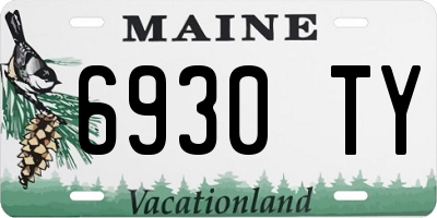 ME license plate 6930TY