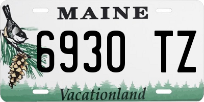 ME license plate 6930TZ