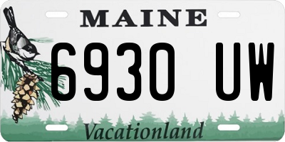 ME license plate 6930UW