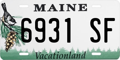 ME license plate 6931SF